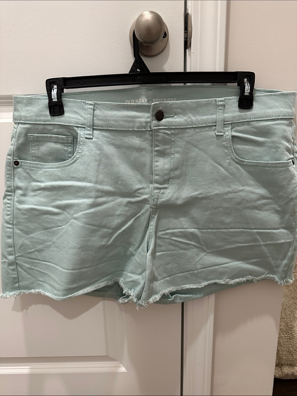 Old Navy Mint Green Boyfriend Jean Shorts